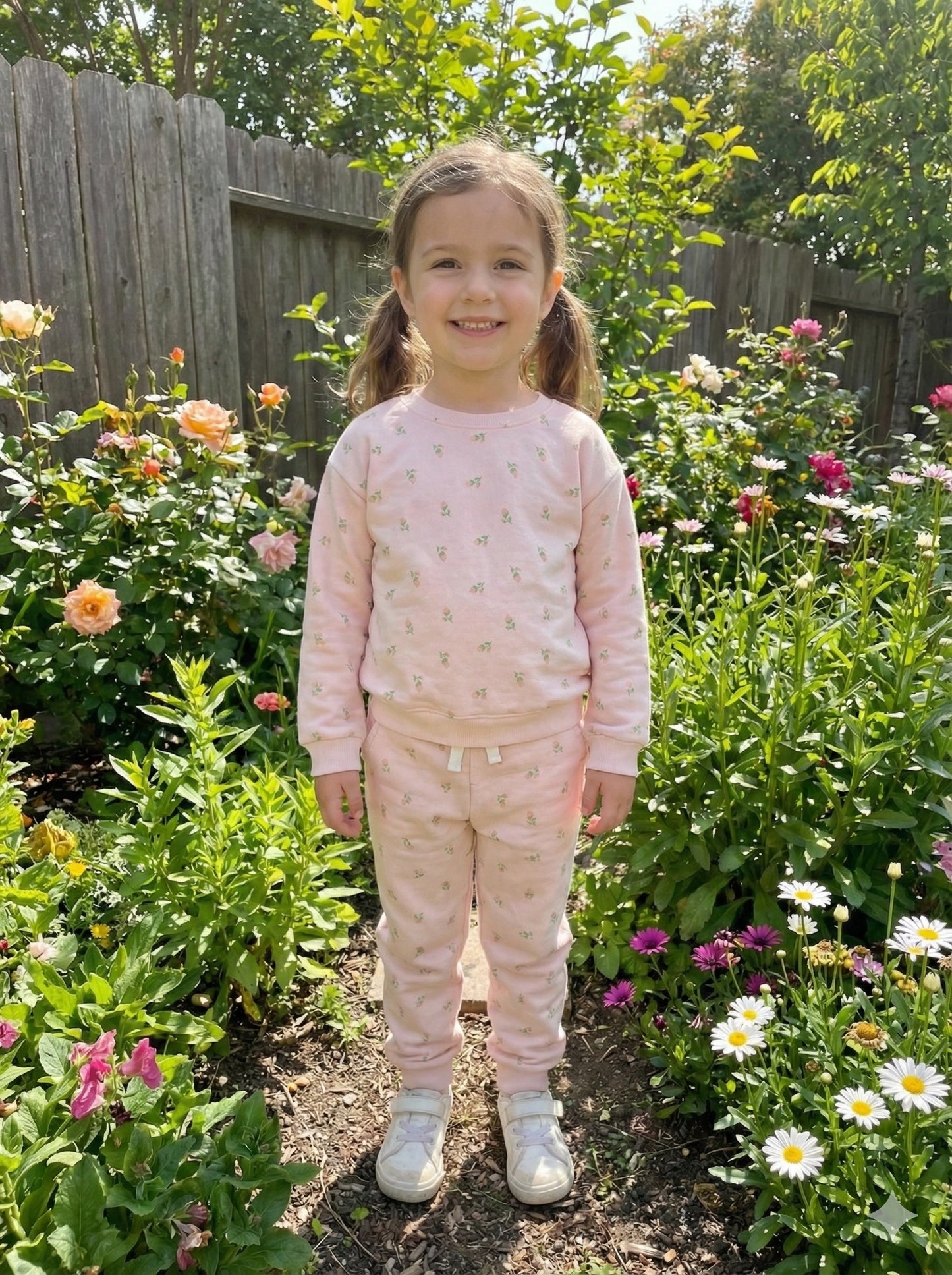 Blush rose bud tracksuit for kids
