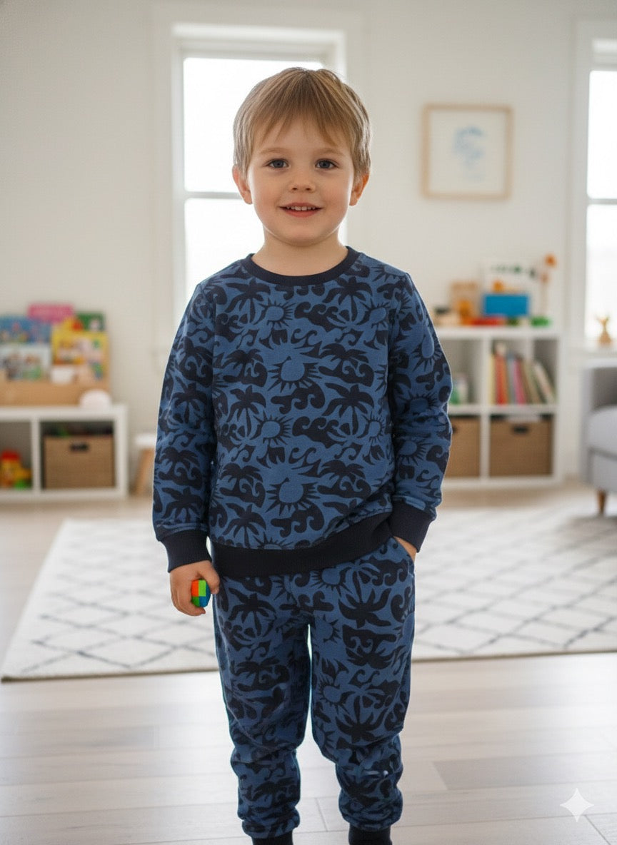 Sun and wave tracksuit for kids