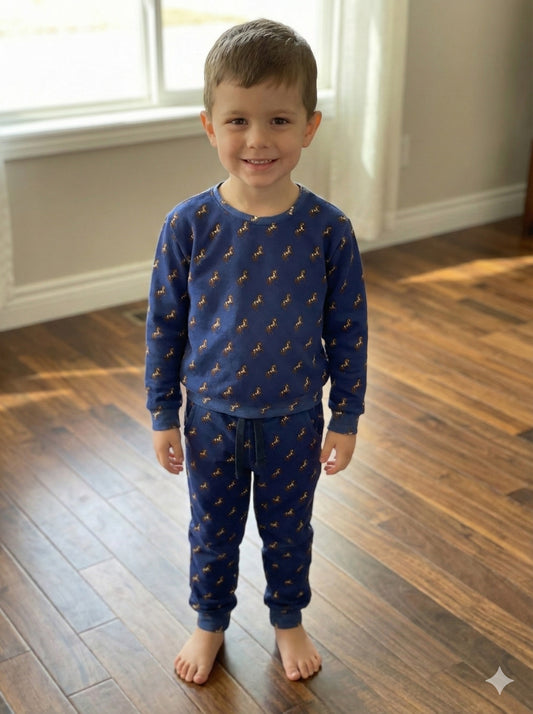 Royal blue small horses tracksuit for kids