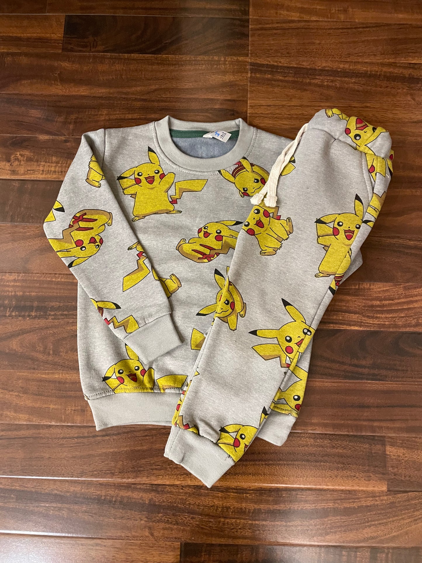 Grey pickachu Tracksuit for kids