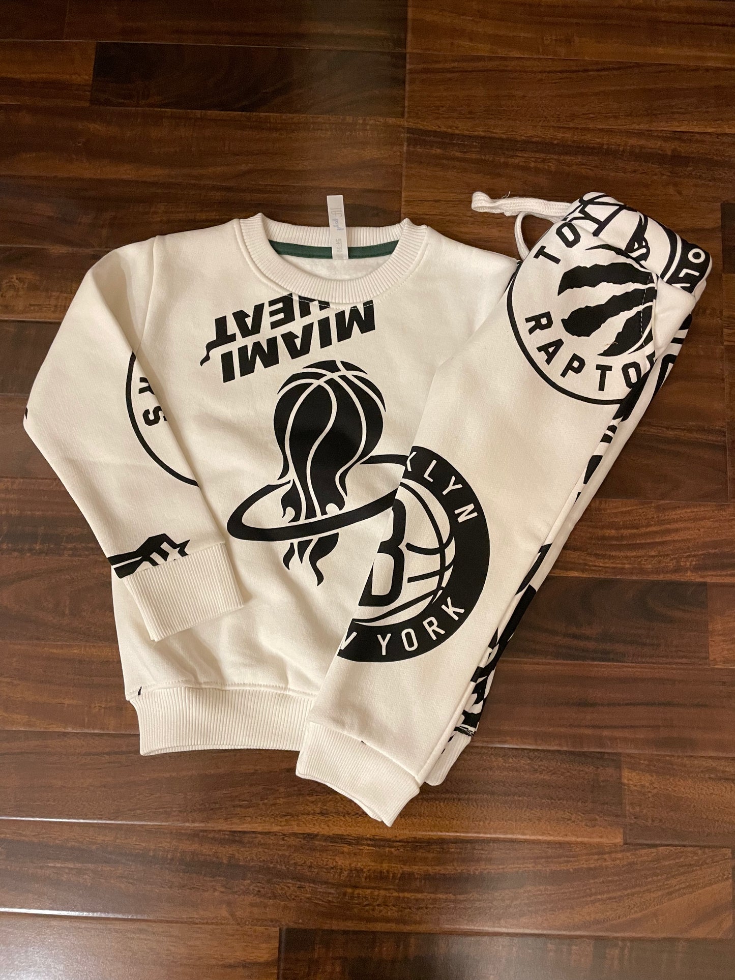 White miami heat Tracksuit for kids
