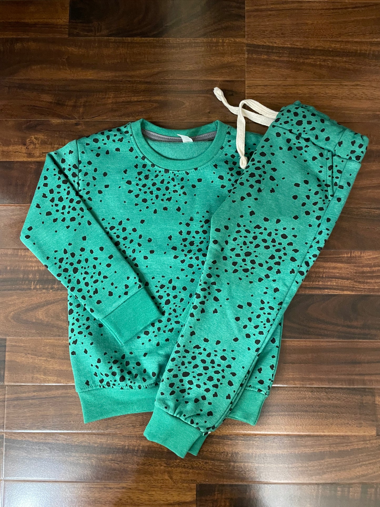 Green dotted Tracksuit for kids
