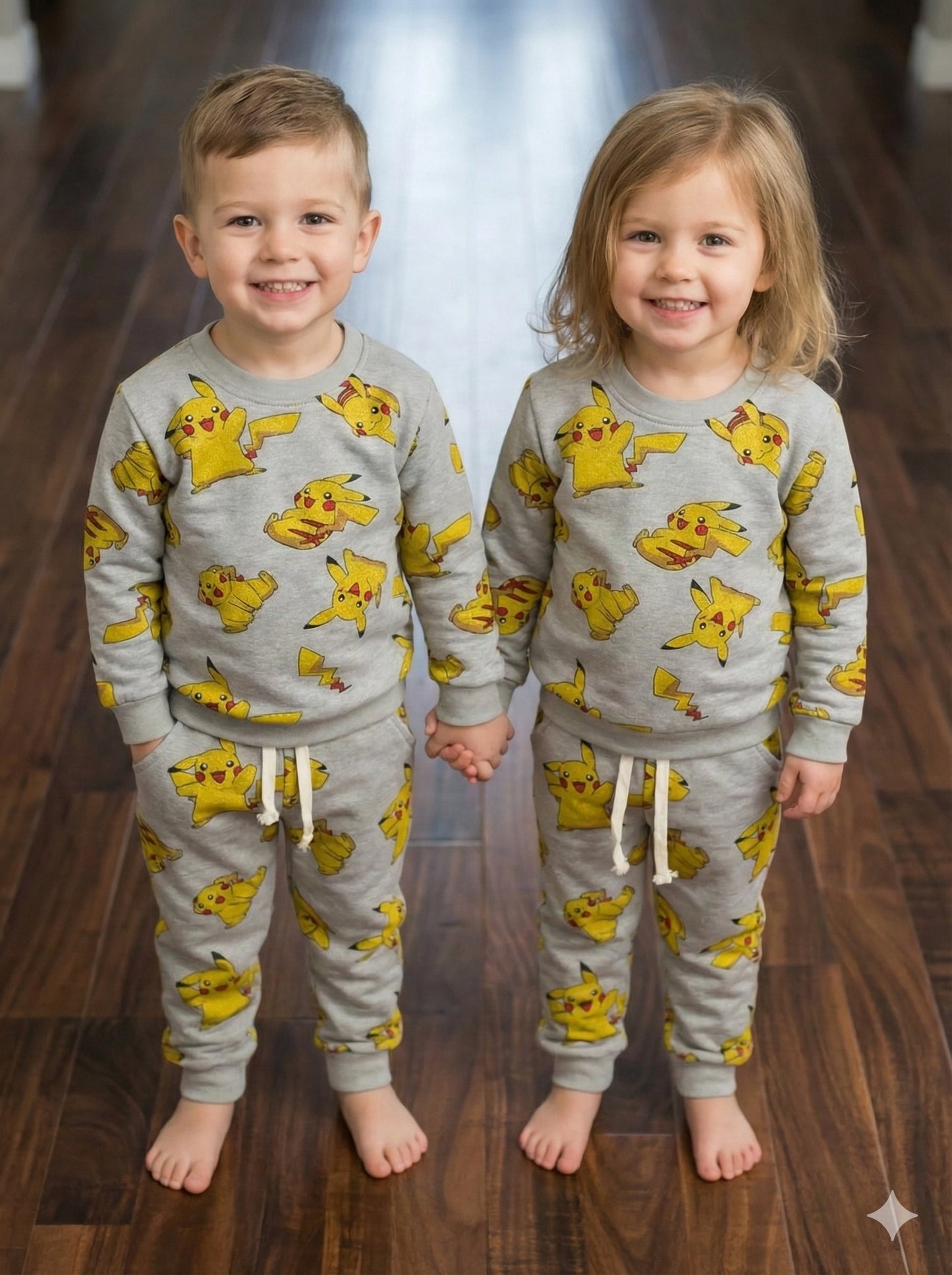 Grey pickachu Tracksuit for kids