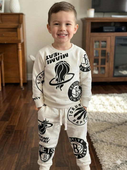 White miami heat Tracksuit for kids