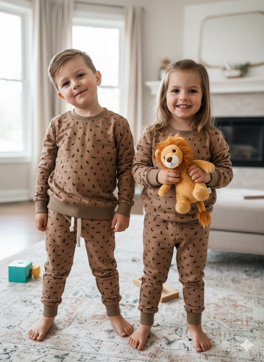 Brown savanna Tracksuit for kids