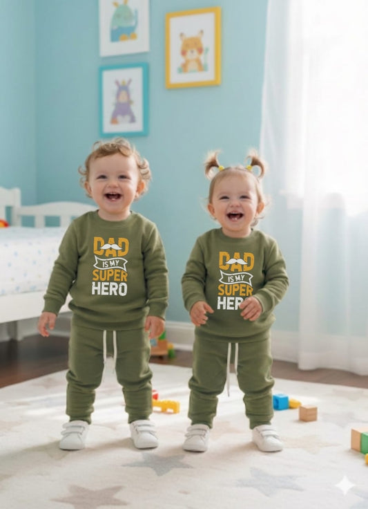 Dad is my hero tracksuit for kids