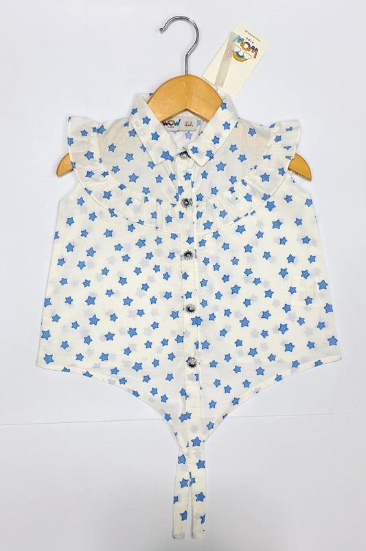 Stars frill style top for girls