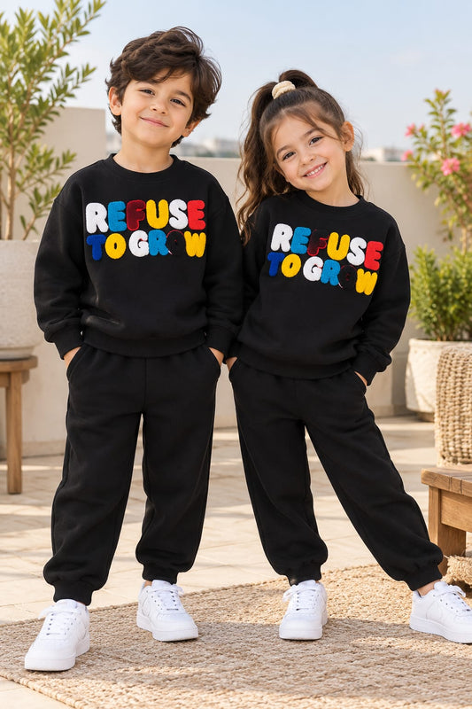 Black Refuse To Grow Tracksuit