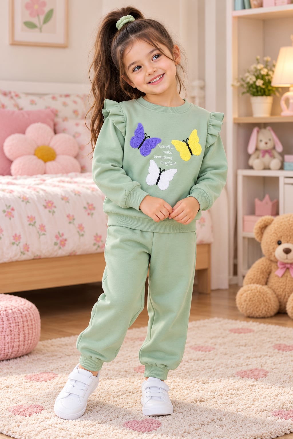 Green Magical Butterflies Tracksuit