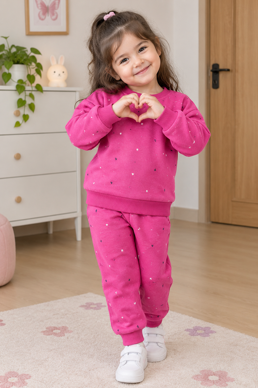 Pink Love Sparkle Tracksuit
