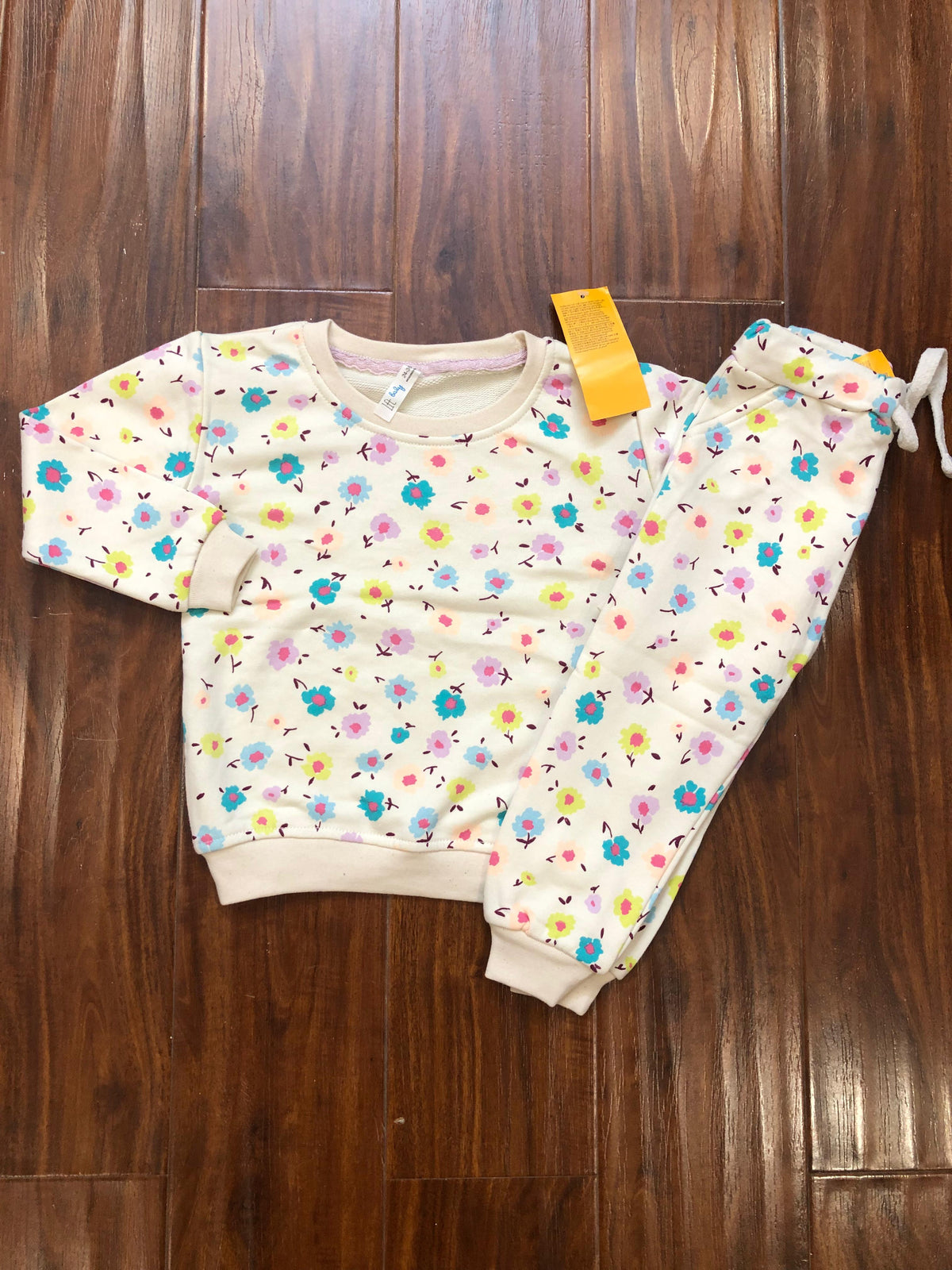 White multi flowers tracksuit