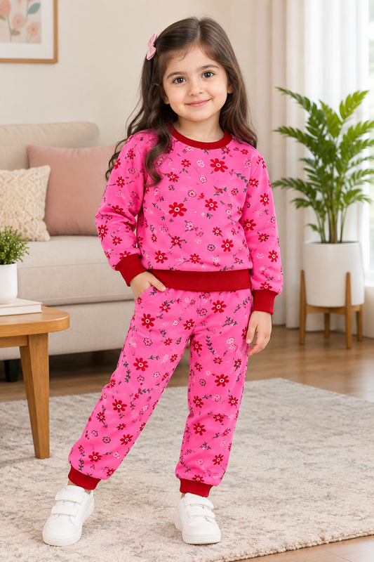 Hot Pink Blossom Tracksuit