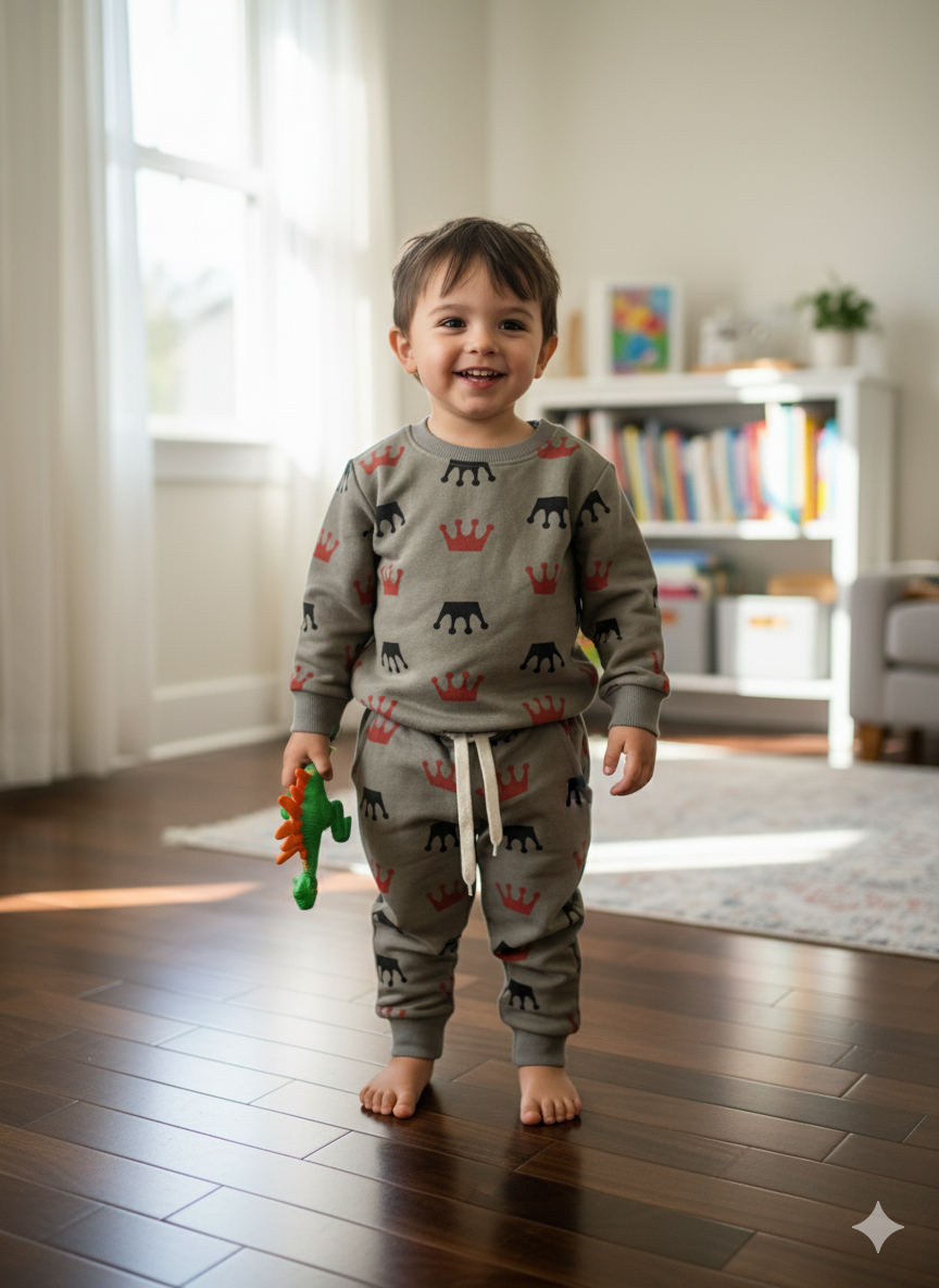 Olive crowns tracksuit for kids