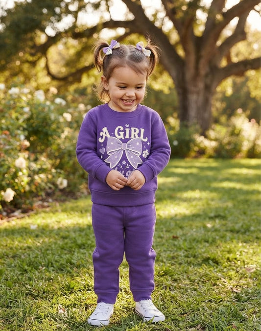Dark Purple Babygirl Tracksuit