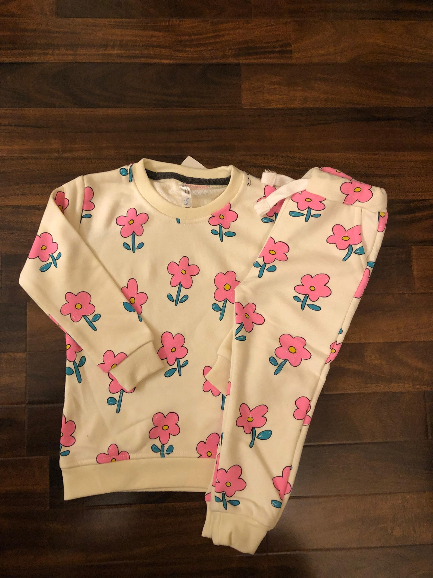 Pink flowers Tracksuit for kids