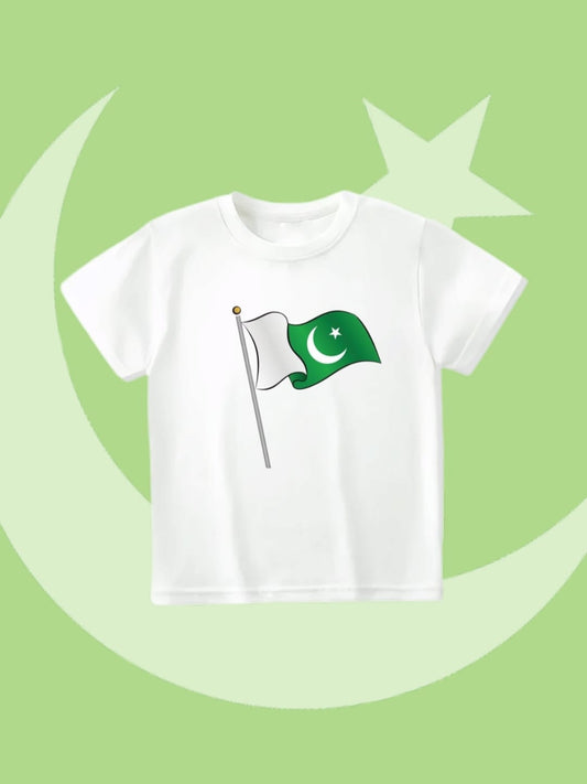 White independence day t-shirt (big flag)