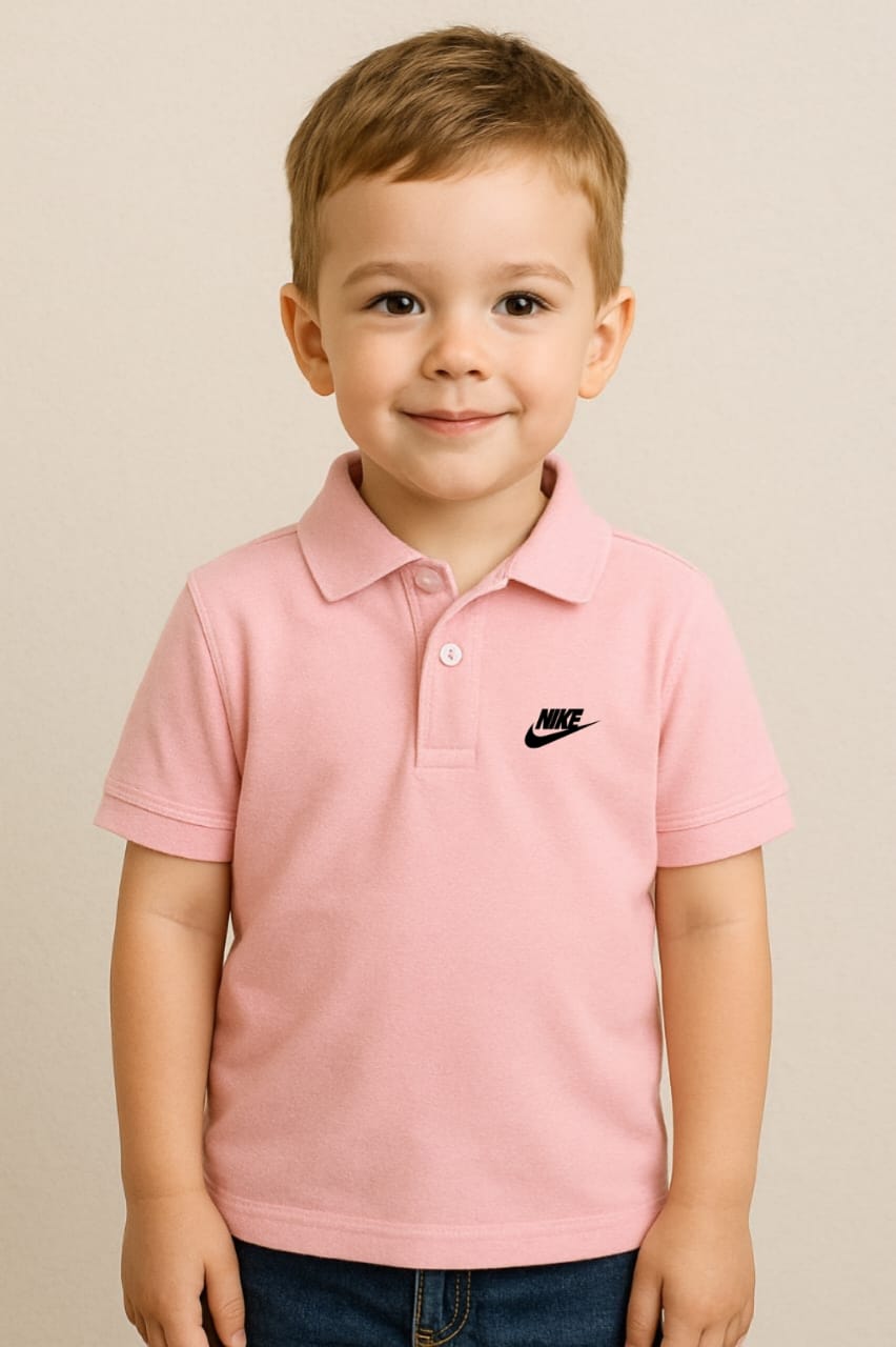 Pink NK polo t-shirt for kids
