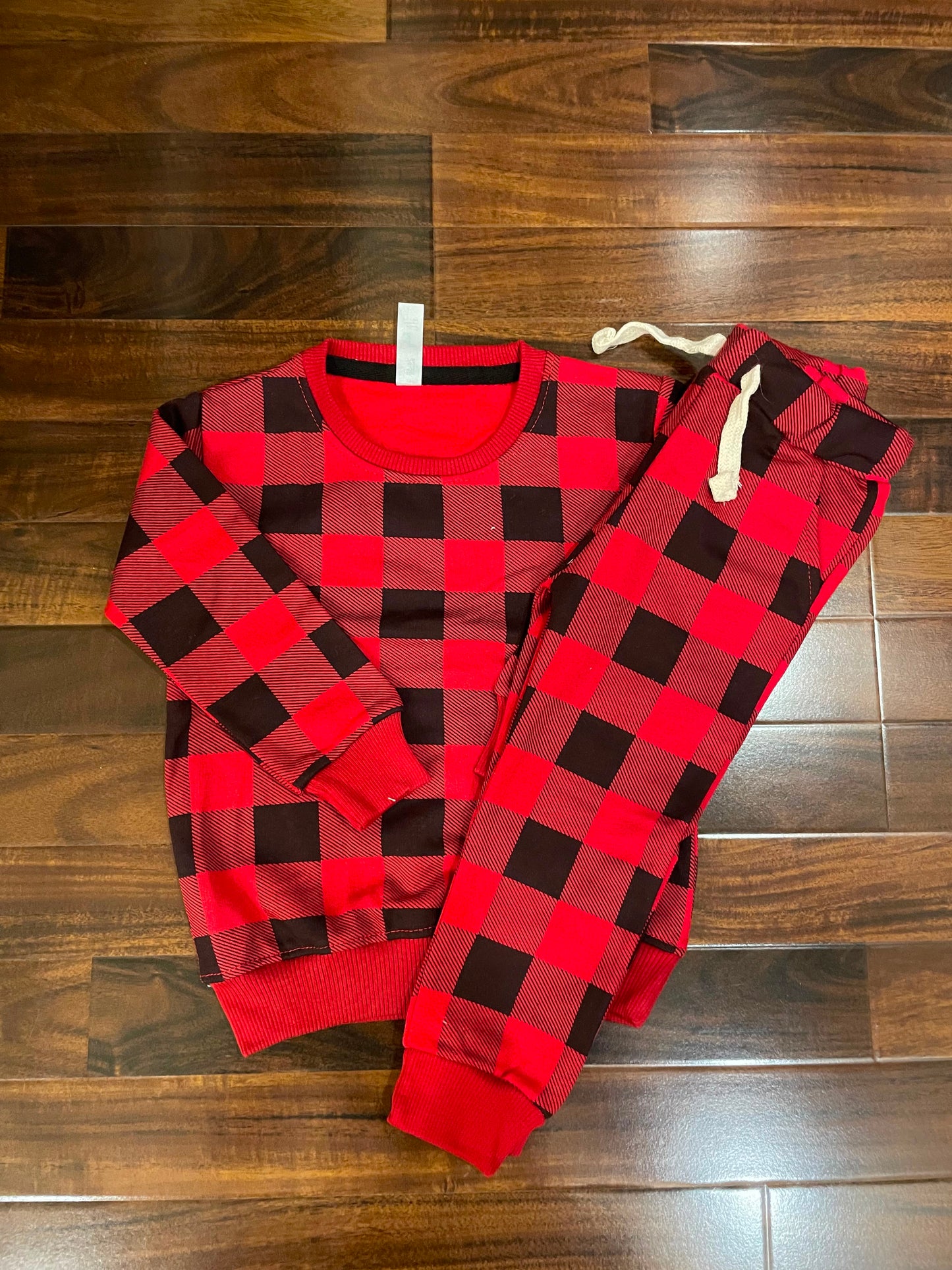 New Red Checkered Tracksuit