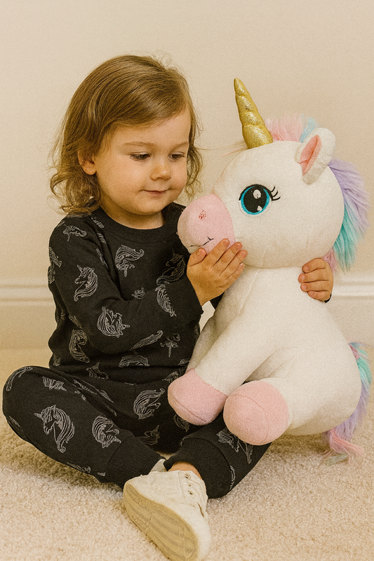 White on black unicorns tracksuit for kids