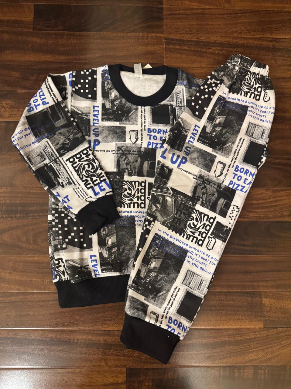 Black level up tracksuit for kids