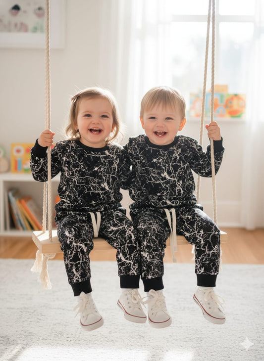 Black thunder tracksuit for kids