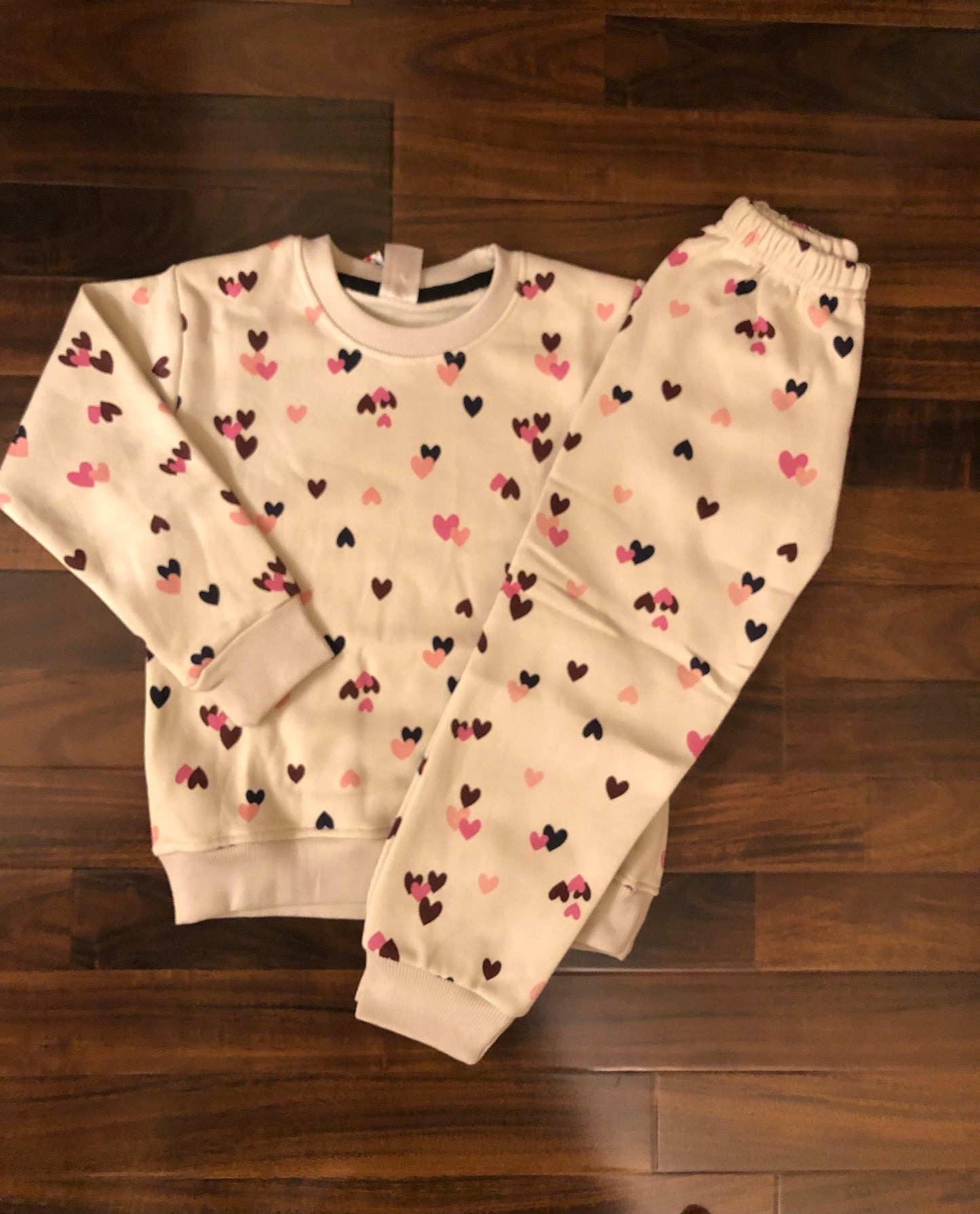 Dual hearts tracksuit for kids