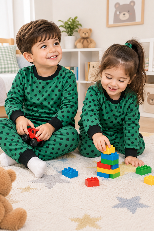 Green Polka Dots Tracksuit