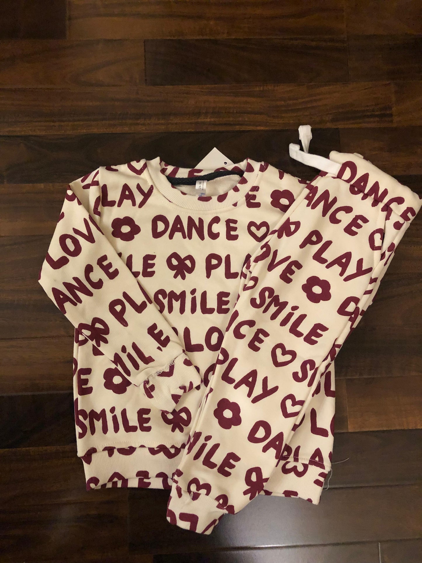 Play love smile Tracksuit for kids