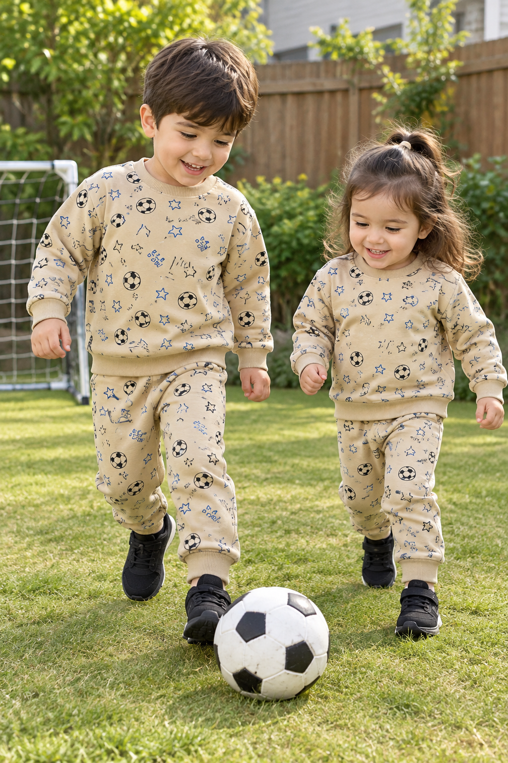 Beige Football Star Tracksuit