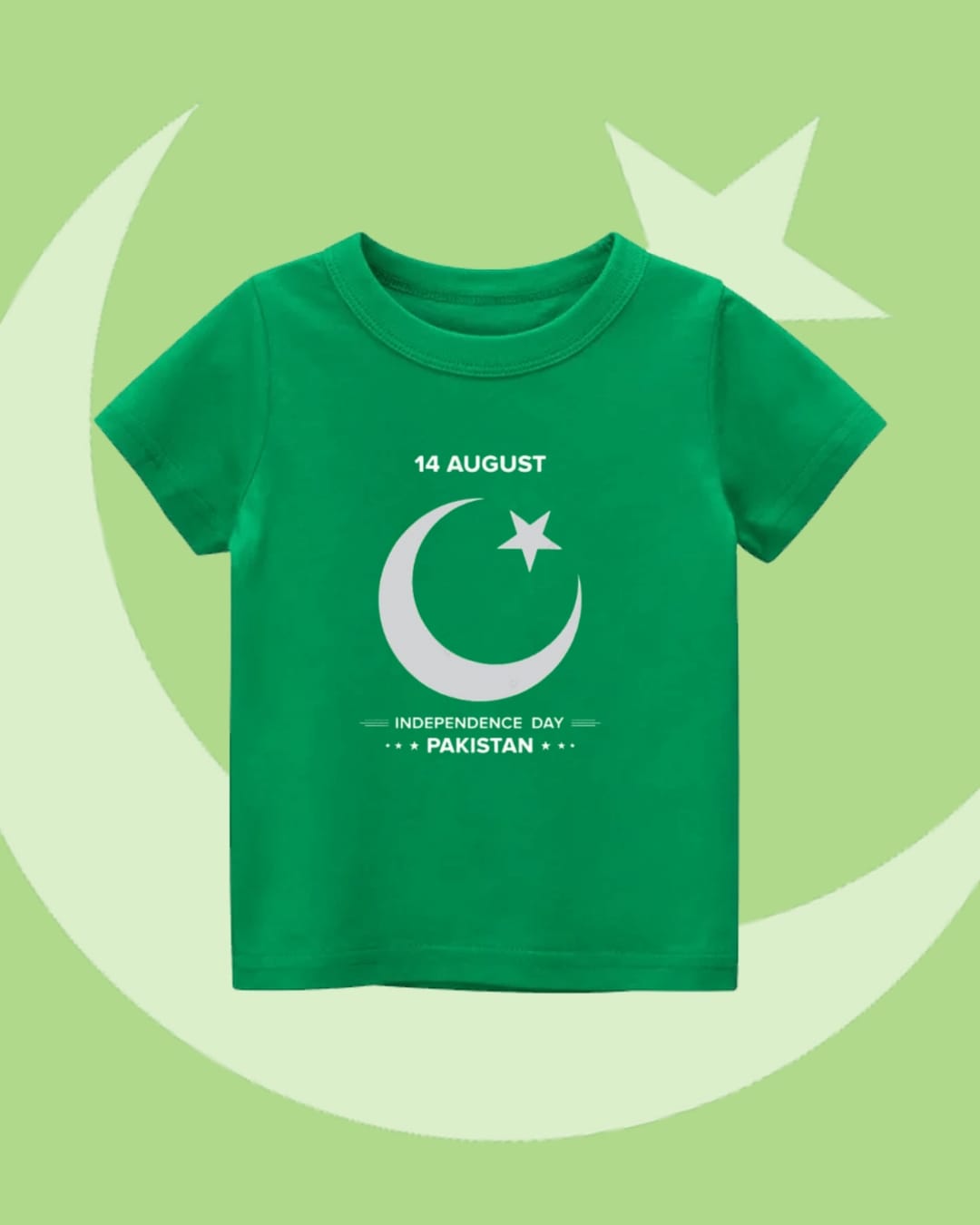 Green Independence Day T-shirt (14th August Independence Day)