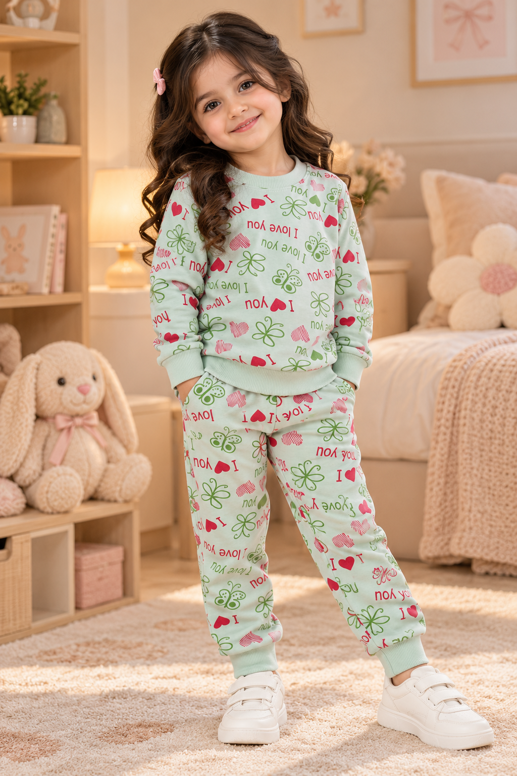 Green Love Butterflies Tracksuit