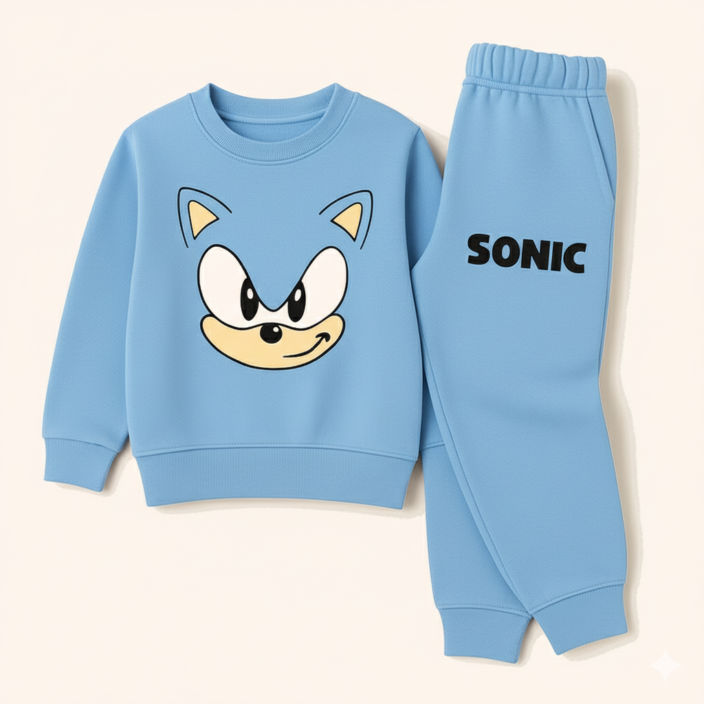 Sky blue sonic tracksuit for kids