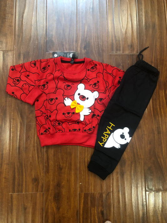 Red happy bears tracksuit