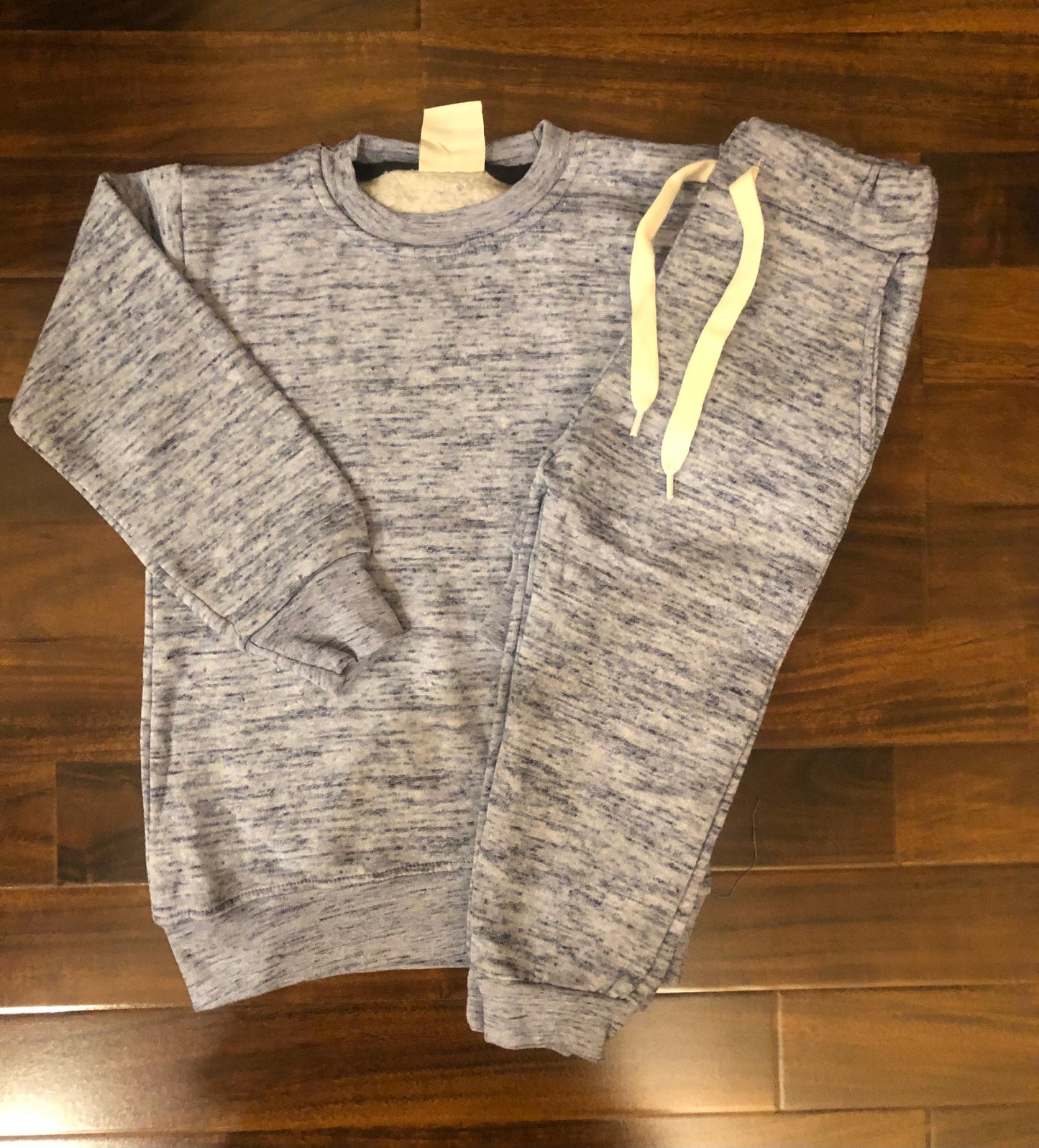 Blue melange tracksuit for kids