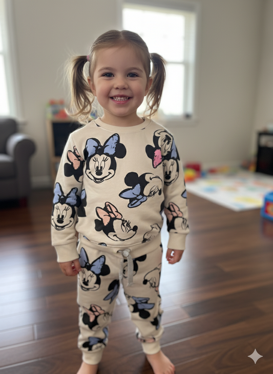 White minnie mouse tracksuit for girls