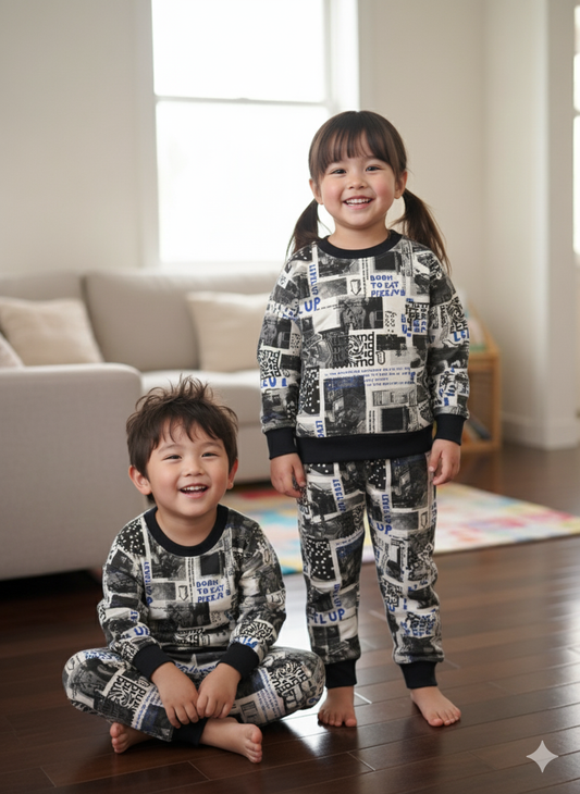 Black level up tracksuit for kids