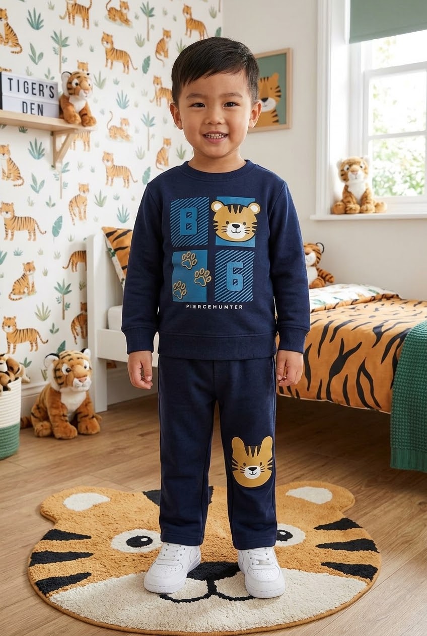 Navy Blue Little Tiger Tracksuit