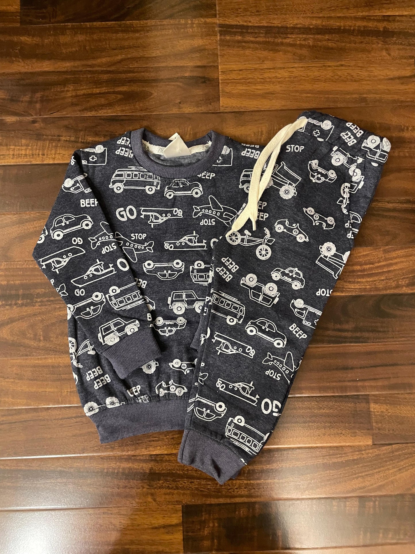 Blue aeroplane cars tracksuit for kids