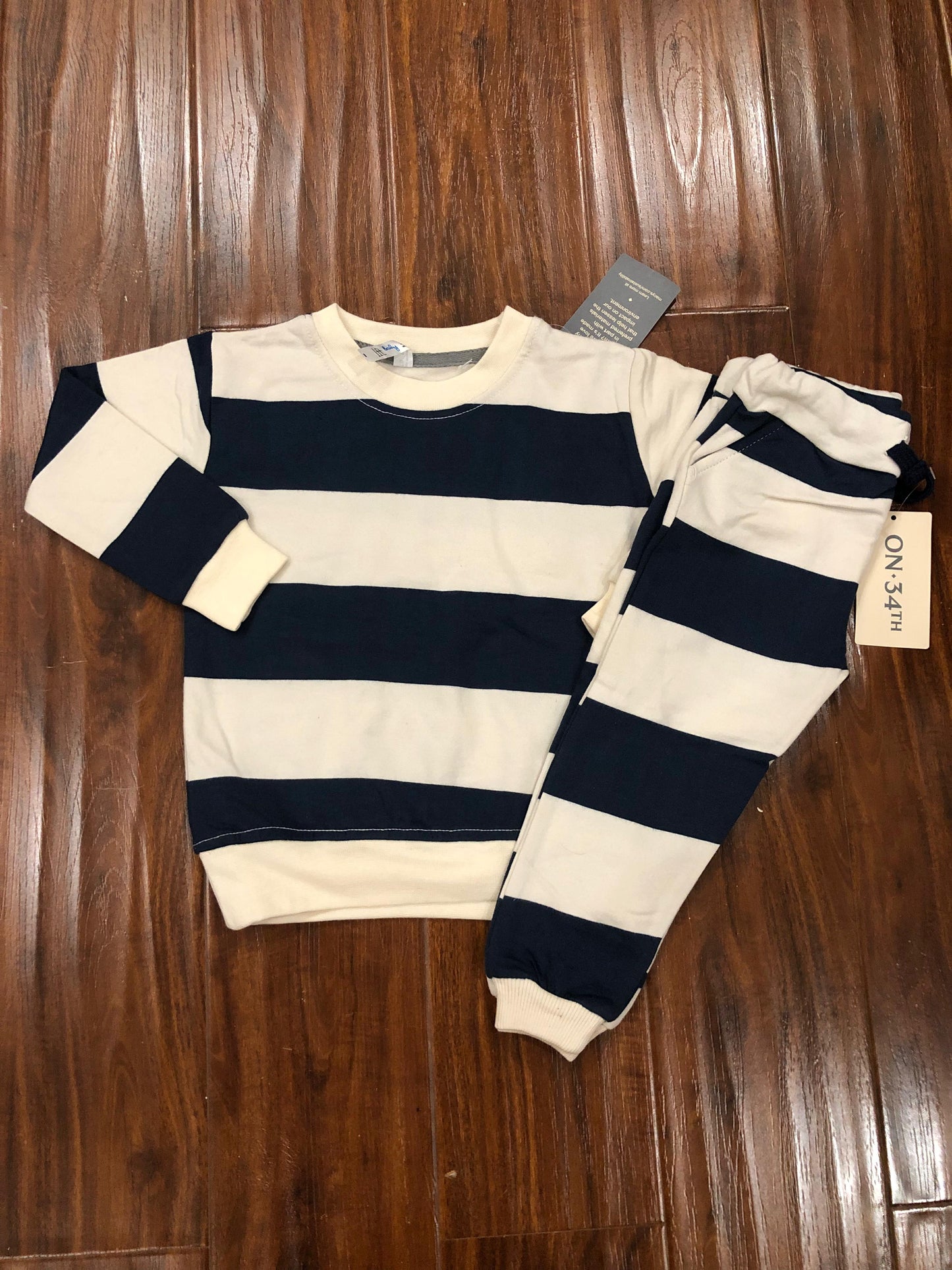 Skin blue stripes tracksuit