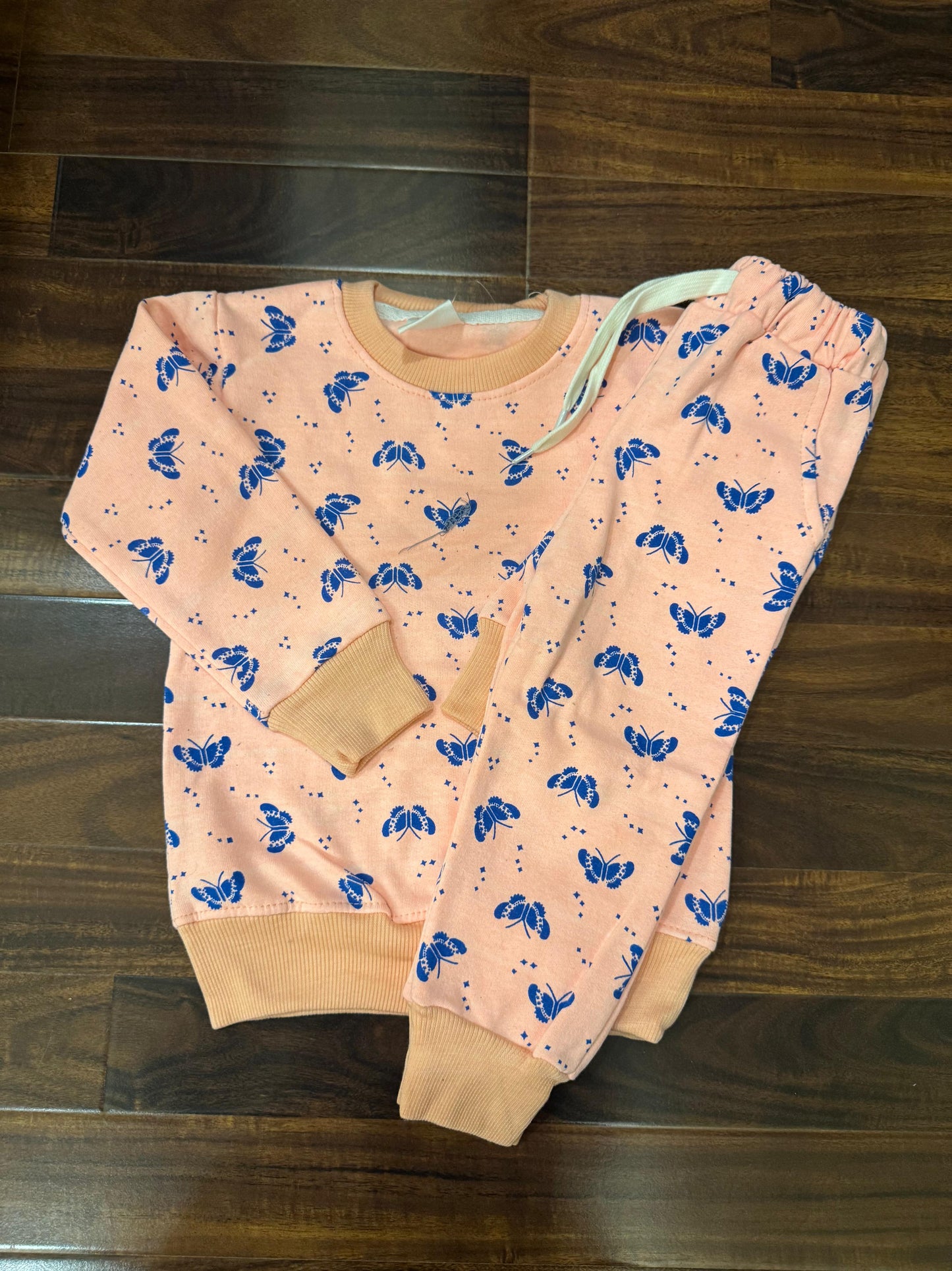 Orange butterflies tracksuit for kids