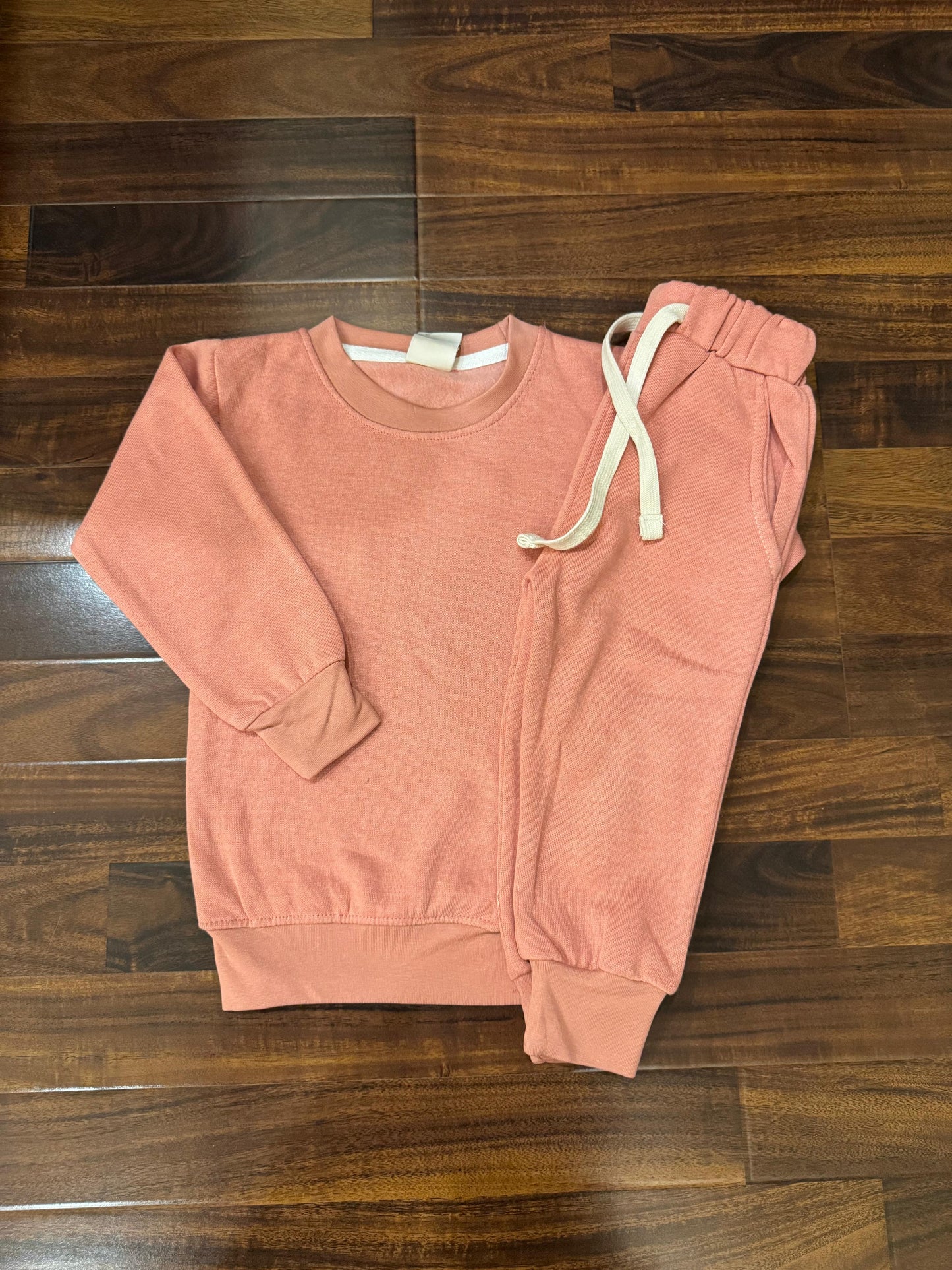 Peach plain tracksuit for kids
