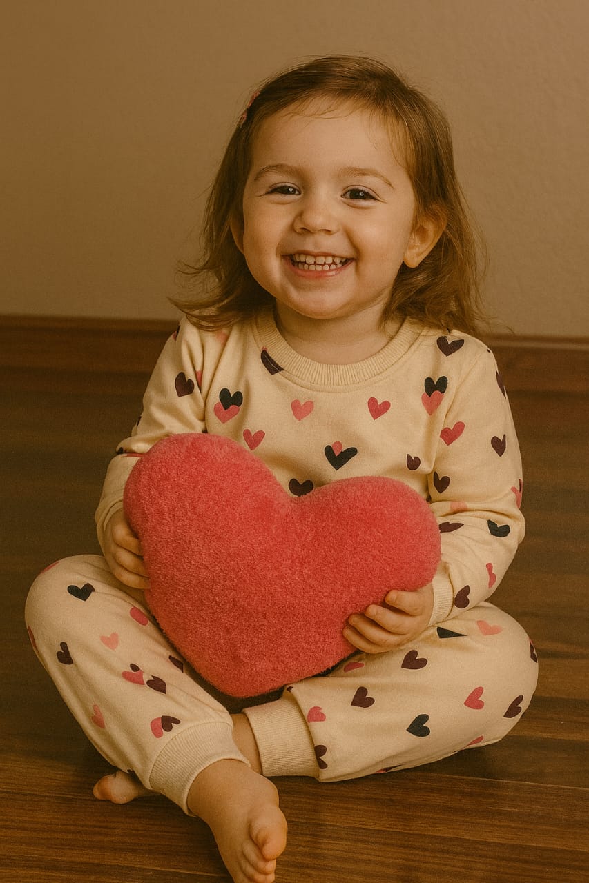 Dual hearts tracksuit for kids