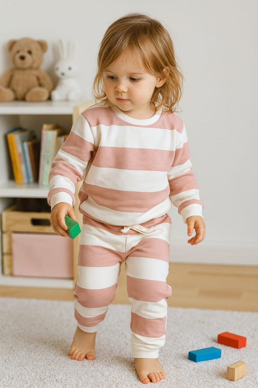 Tea Pink stripes tracksuit