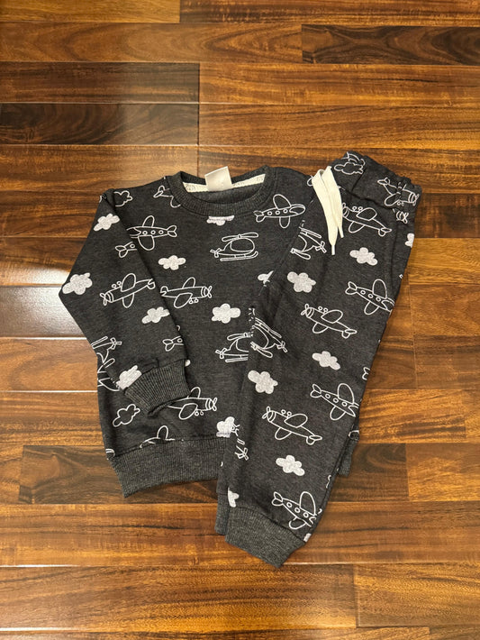 Dark grey aeroplane tracksuit