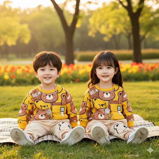 Yellow bears pocket tracksuit