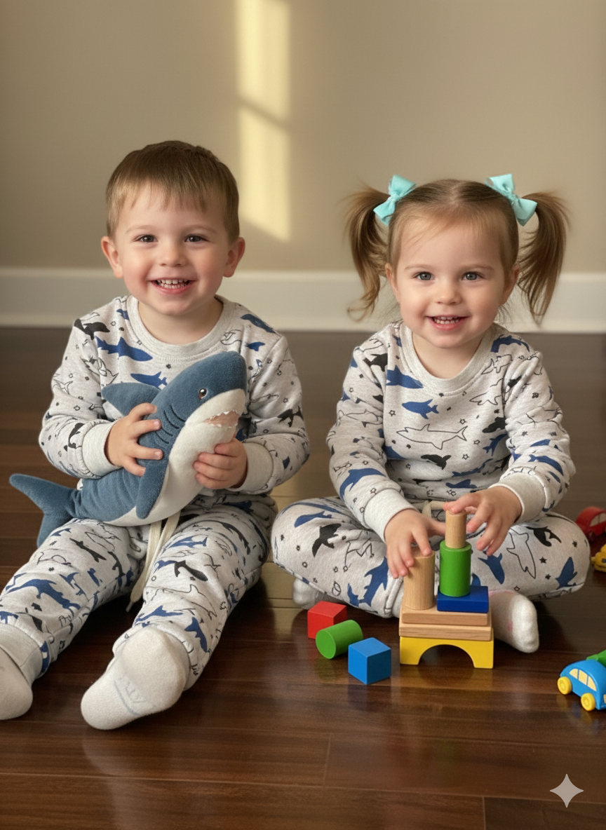 Shark fish tracksuit for kids