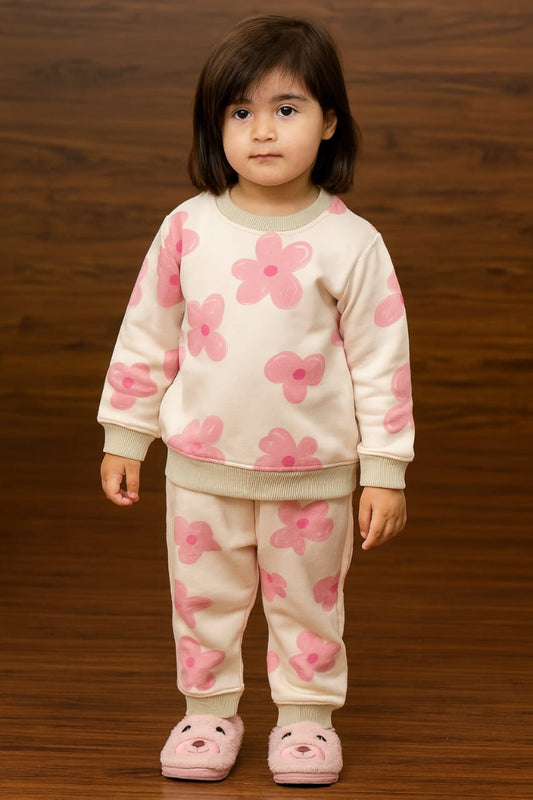 Adorable Pink Flowers Tracksuit