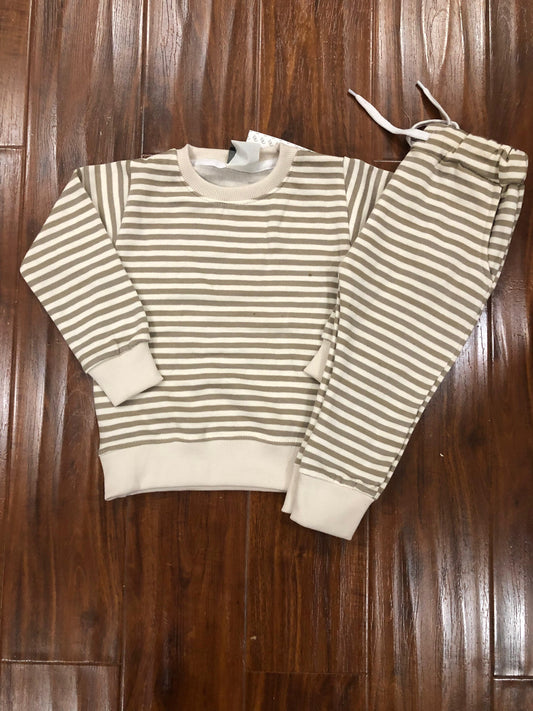 Beige stripes tracksuit