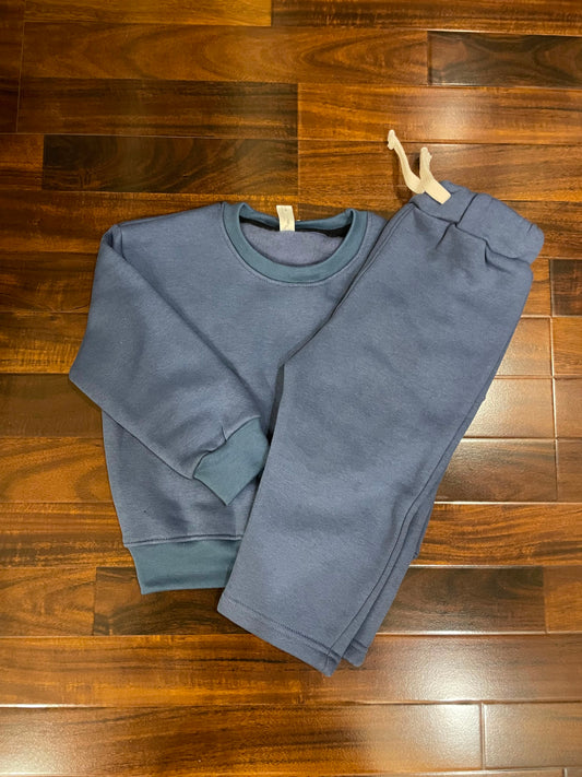 Plain Slate Blue Tracksuit