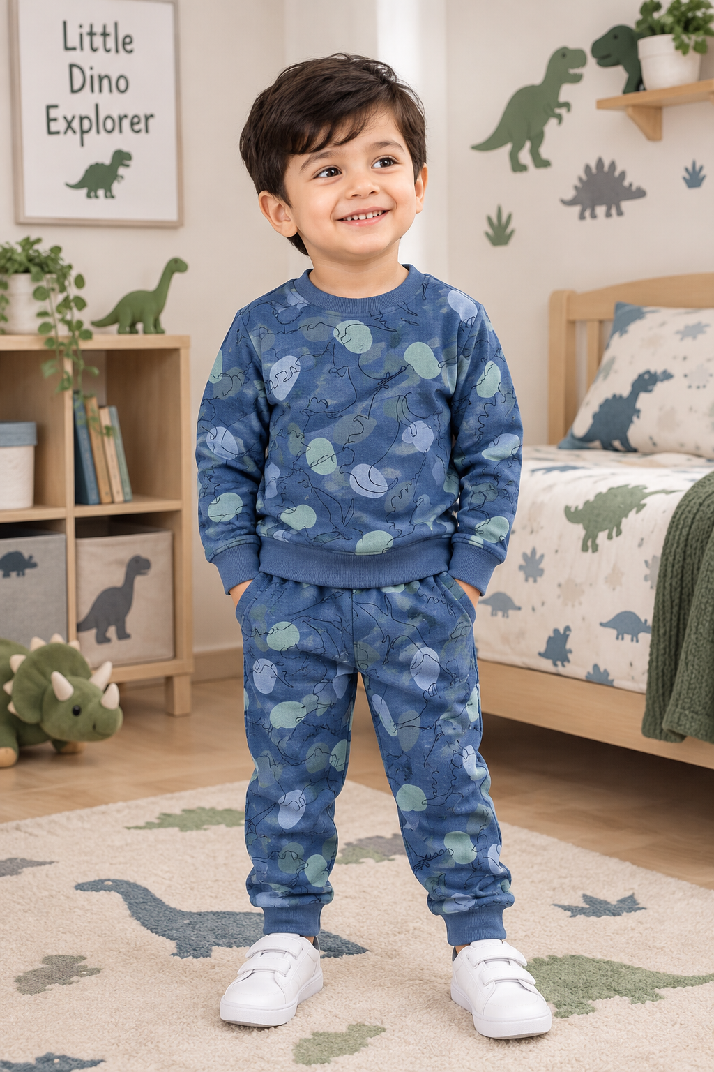 Blue Dino Adventure Tracksuit